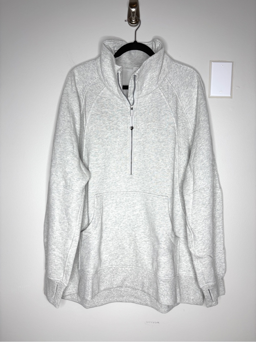 NWT Lululemon Scuba Oversized Funnel Neck Half Zip Fleece In Gray Size XL/XXL - Picture 5 of 10